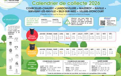 Calendrier de collecte des ordures ménagères 2026